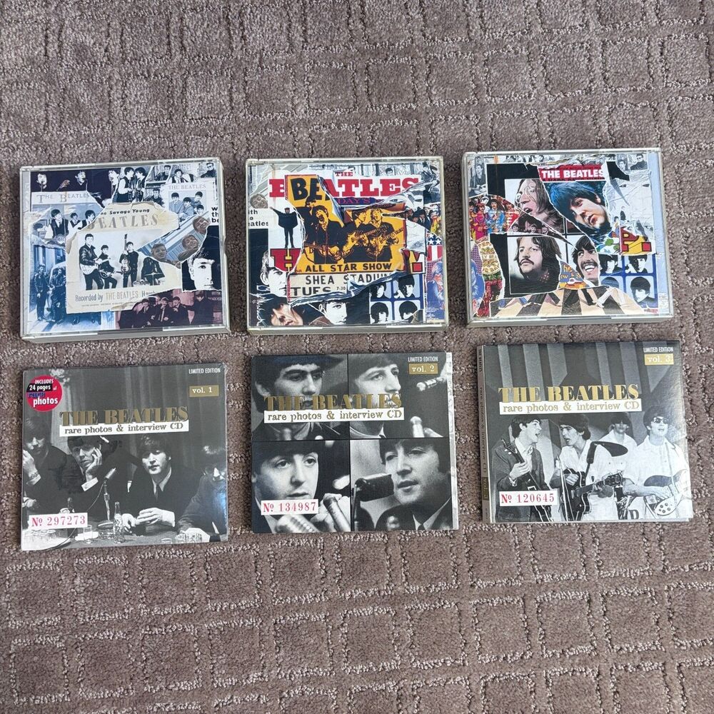 The Beatles Anthology Volumes 1, 2, 3 Bundle Double Box CD Sets APPLE 1996 VTG